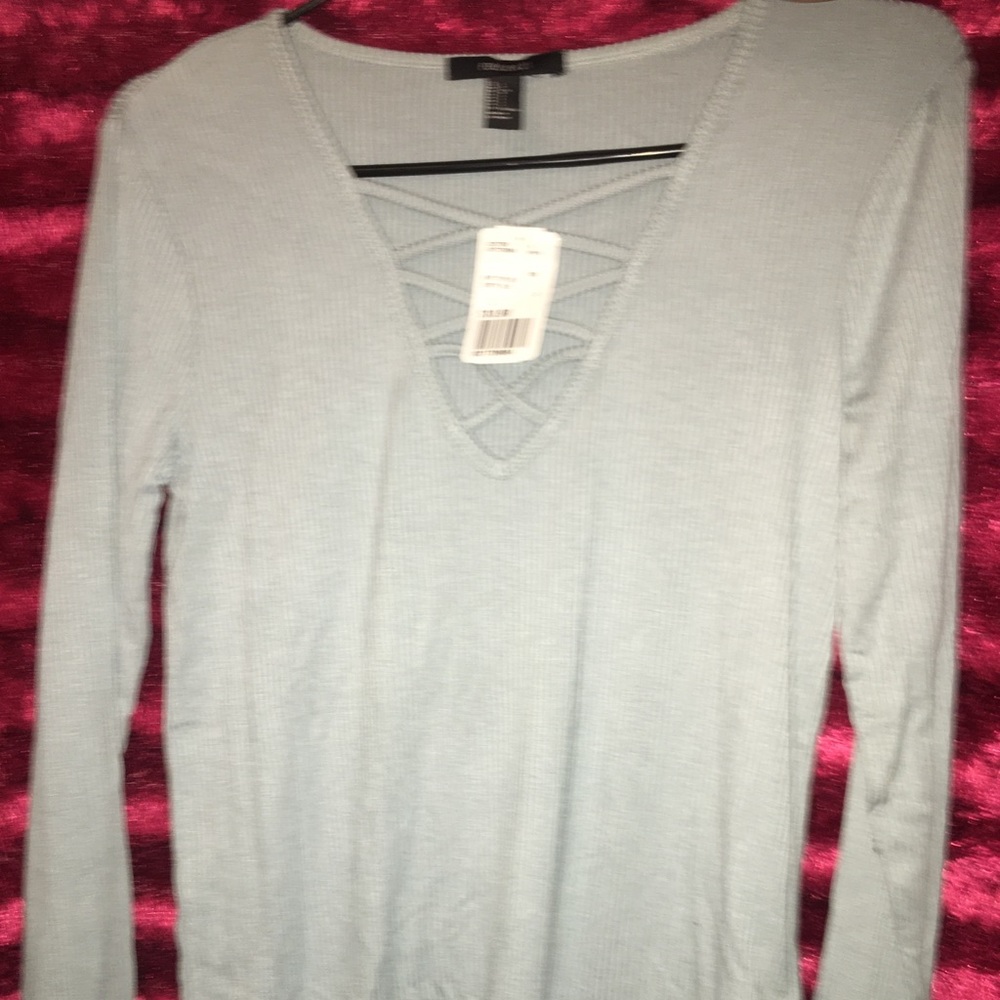 Forever 21 Long Sleeve ribbed Blouse